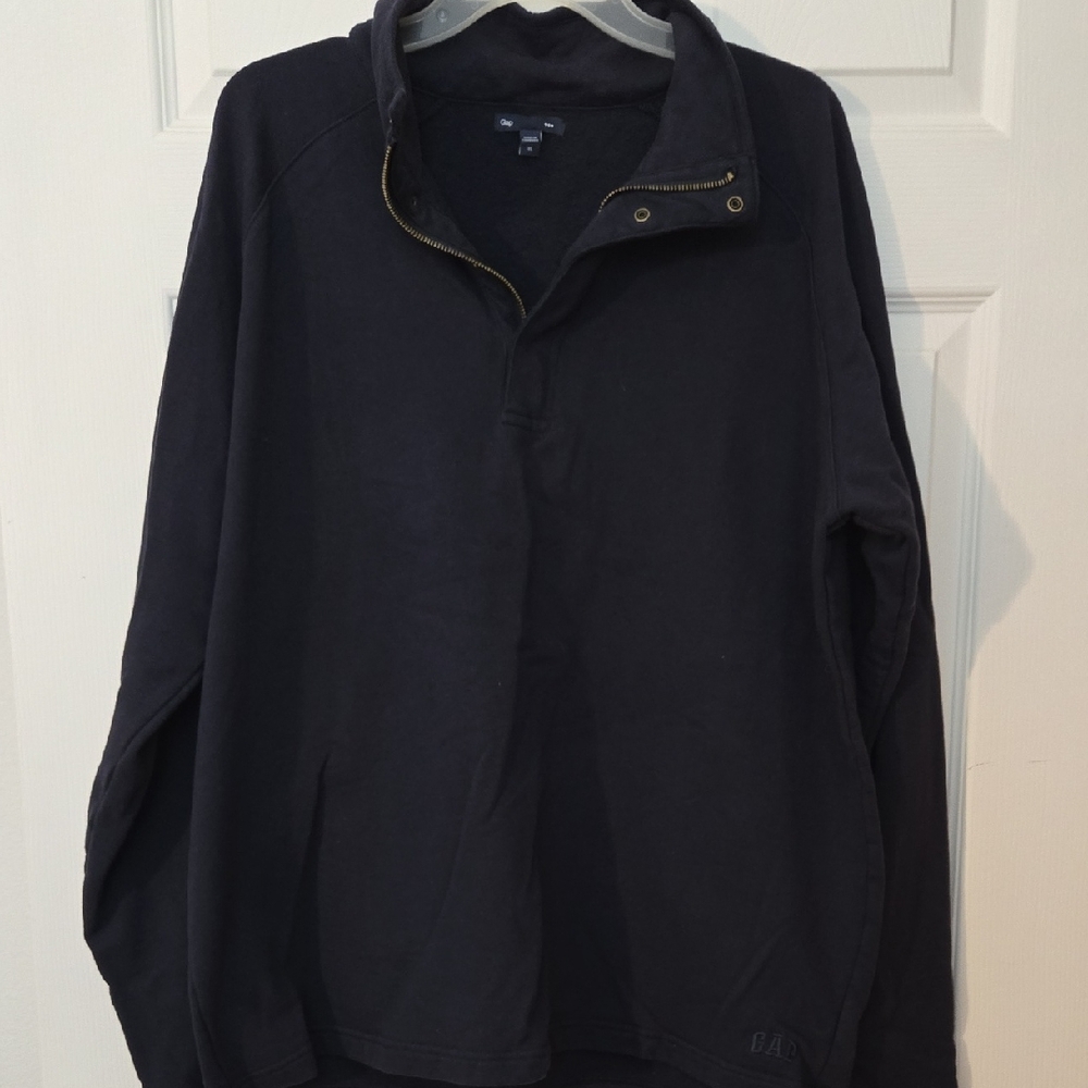 GAP Black 1/4 Zip Pullover Sweatshirt
